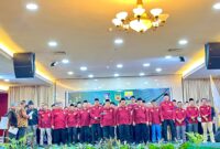 Pelantikan Badan Musyawarah Keluarga Jambi (BMKJ) Kepulauan Riau pada Minggu (12/4/2026). Foto:Istimewa