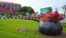 BP Batam tempatkan pot bougenville di sejumlah titik strategis. Foto:Istimewa