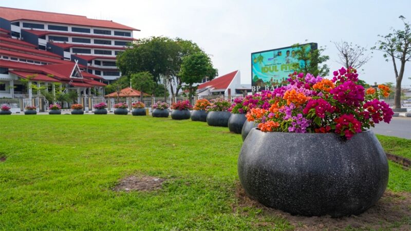 BP Batam tempatkan pot bougenville di sejumlah titik strategis. Foto:Istimewa