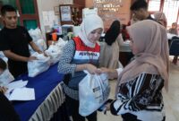 Pertamina Sumbagut menggelar pasar murah di Kelurahan Teluk Kabung Tengah, Kecamatan Bungkus Teluk Kabung, Kamis (16/4/2026). Foto:Ist