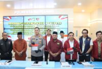 Polisi ekspos terduga pelaku ujaran kebencian di grup Facebook, Jumat (17/4/2026). Foto:Ist