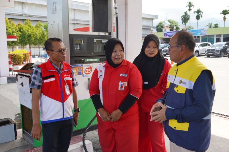 BPH Migas dan Pertamina sidak di salah satu SPBU wilayah Sumbar beberapa hari lalu. Foto:Ist