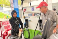 Operator SPBU di wilayah Medan. Foto:ist