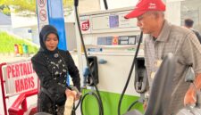 Operator SPBU di wilayah Medan. Foto:ist