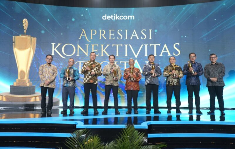 TelkomGroup meraih tiga penghargaan pada ajang Apresiasi Konektivitas Digital 2026. Foto:Istimewa