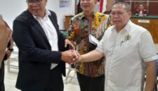 Kadin Batam versi Jadi Rajagukguk dan Kadin Kepulauan Riau—sepakat mencabut gugatan perdata di Pengadilan Negeri Batam, Rabu (22/4/2026). Foto:Nikson/matapedia