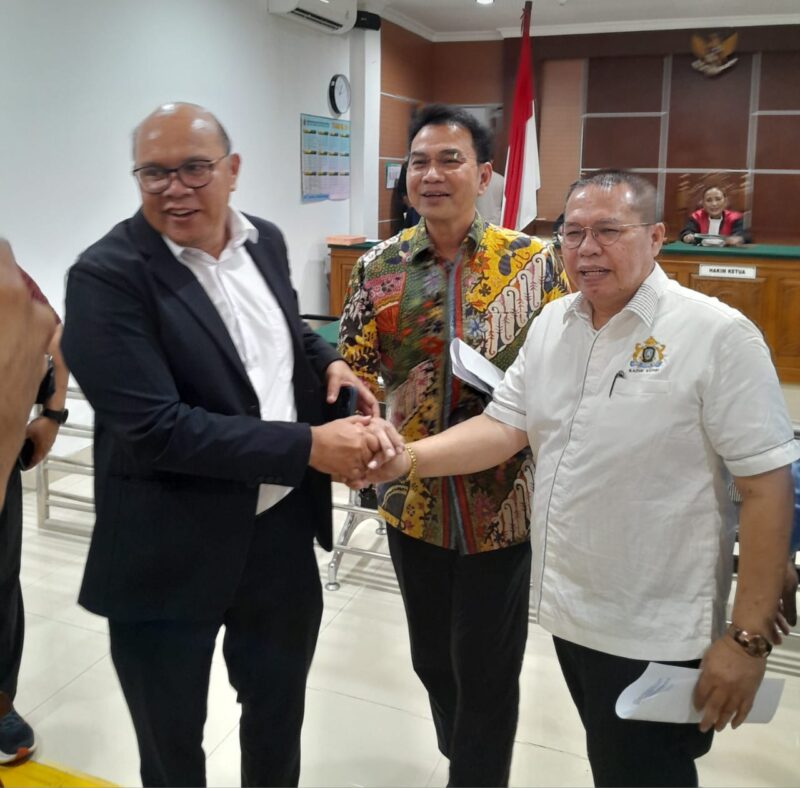 Kadin Batam versi Jadi Rajagukguk dan Kadin Kepulauan Riau—sepakat mencabut gugatan perdata di Pengadilan Negeri Batam, Rabu (22/4/2026). Foto:Nikson/matapedia