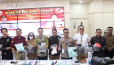 Barang bukti yang akan dimusnahkan, saat ditunjukkan ke publik di Mapolresta Barelang, Selasa (28/4/2026). Matapedia6.com/Dok Humas Polresta