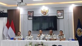 Kepala Lapas Kelas IIA Batam, Yosafat Rizanto tengah saat halal bihalal bersama media pada Rabu (1/4/2026). Foto:Rega/matapedia