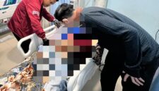 Jenazah korban saat berada di rumah sakit. Foto:Dok.Polsek Batu Aji