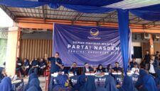 Dewan Pimpinan Wilayah (DPW) Partai NasDem Kepri menggelar konsolidasi di Sekretariat NasDem, Ruko Grand Niaga Mas, Belian, Batam, Rabu (15/4/2026). Foto:Rega/matapedia