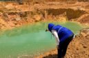 Petugas saat mengecek tambang  ilegal. Foto:Istimewa