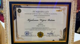 Penghargaan komisi kejaksaan Republik Indonesia untuk Kejaksaan Negeri Batam pada Senin (25/5/2026). Foto:Istimewa