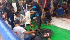 Ratusan hewan di sembelih di Masjid Al Jihad Tiban, Sekupang, Batam. Foto:Panca/matapedia