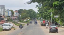 Jalan Tengku Sulung dari Cikitsu menuju bundaran SMAN 3 Kota Batam, Provinsi Kepri. Tahun ini akan dilakukan pelebaran oleh Pemko Batam, Jumat (22/5/2026).