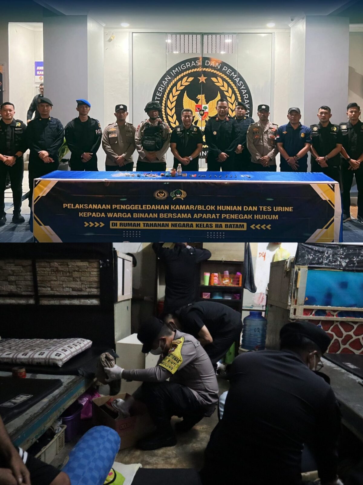 Lapas Batam dan Rutan Batam gelar razia pada Senin (25/5/2026). Foto:Istimewa