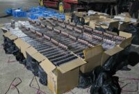 Sejumlah rokok ilegal yang diamankan Bea Cukai. Foto:ist