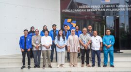 Anggota/Deputi Bidang Pelayanan Umum BP Batam, Ariastuty Sirait, menerima audiensi pengurus Pergerakan Mahasiswa Islam Indonesia (PMII) Cabang Batam, Jumat (5/6/2026). Foto:Humas BP Batam