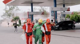 Pertamina Gelar Simulasi Simulasi Penanggulangan Keadaan Darurat (PKD) di SPBU CODO 13.233.404, Kabupaten Aceh Besar, pada 8-10 Juni 2026. Foto:Istimewa