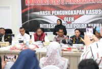 Direktur Reserse Narkoba Polda Kepri, Kombes Pol Suyono pimpin ungkap kasus peredaran narkotika di Kepri Periode April-Juni 2026 yang dilaksanakan di Polda Kepri, Senin (22/6/2026). Matapedia6.com/Dok humas Polda