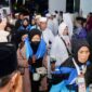 Sebanyak 442 jemaah haji yang tergabung dalam Kloter 1 Debarkasi Batam kembali ke Tanah Air setelah menuntaskan rangkaian ibadah haji di Tanah Suci. Kedatangan mereka di Aula Arafah 1 Asrama Haji Batam Centre, Senin (1/6/2026). Foto:Diskominfo Batam