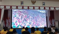 Suasana Gedung Lancang Kuning Polda Kepri mendadak bergemuruh saat Korea Selatan membalikkan keadaan dan mengalahkan Republik Ceko 2-1 dalam laga penyisihan grup Piala Dunia 2026, Jumat (12/6/2026) pagi. Foto:Rega/matapedia