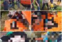 Polisi evakuasi jenazah bayi yang ditemukan di Terowongan Pelita Batam. Foto:Istimewa
