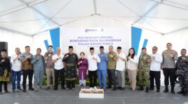 Peletakan batu pertama pembangunan Bundaran Raja Ali Marhum, Jumat (10/7/2026). Foto:Humas BP Batam