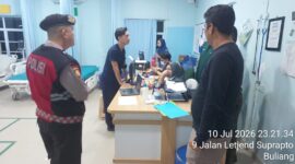 Polsek Batu Aji bergerak cepat menindaklanjuti laporan masyarakat yang masuk melalui layanan polisi 110 terkait dua korban kecelakaan lalu lintas yang menjalani perawatan di RS Graha Hermine, Batu Aji, Batam, Jumat (10/7/2026) malam. Foto:Ist