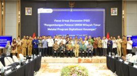 Kepala Eksekutif Pengawas Inovasi Teknologi Sektor Keuangan, Aset Keuangan Digital, dan Aset Kripto (IAKD) OJK Adi Budiarso dalam Focus Group Discussion (FGD) bertajuk Pengembangan Potensi UMKM Wilayah Timur melalui Program Digitalisasi Keuangan di Kantor OJK Provinsi Sulawesi Selatan dan Sulawesi Barat, Makassar, Senin (28/7/2026). Foto:OJK Kepri