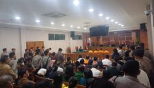 Sidang perdana kasus Bripda Natanael di PN Batam, Kamis (30/7/2026). Foto:matapedia