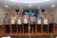 Kapolda Kepri Irjen Pol Asep bersama jajarannya. Foto:Humas Polda Kepri