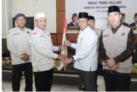 Sekretaris Daerah Kota Batam, Firmansyah, yang mewakili Wali Kota Batam, Amsakar Achmad, di Aula Arafah I Asrama Haji Batam Centre, Selasa (30/6/2026). Foto:Diskominfo