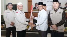 Sekretaris Daerah Kota Batam, Firmansyah, yang mewakili Wali Kota Batam, Amsakar Achmad, di Aula Arafah I Asrama Haji Batam Centre, Selasa (30/6/2026). Foto:Diskominfo