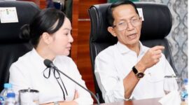 Wali kota Batam Amsakar Achmad dan Wakil Wali Kota Batam Li Claudia Chandra. Foto:Diskominfo Batam