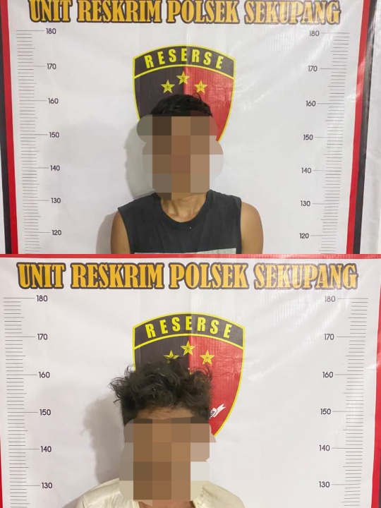 Terduga pelaku saat diamankan Polsek Sekupang. Foto:Istimewa
