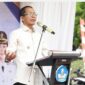 Wali Kota Batam Amsakar Achmad saat sambutan di acara peletakan batu pertama  Sekolah Menengah Kejuruan Negeri (SMKN) 13 Bengkong, Senin (13/7/2026). Foto:Ist