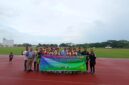 Pemain, pelatih, dan ofisial menggelar latihan sekaligus sesi foto bersama di Stadion Gelora Citramas, Kabil, Kecamatan Nongsa, Kota Batam, Rabu (22/7/2026). Foto:Rega/matapedia