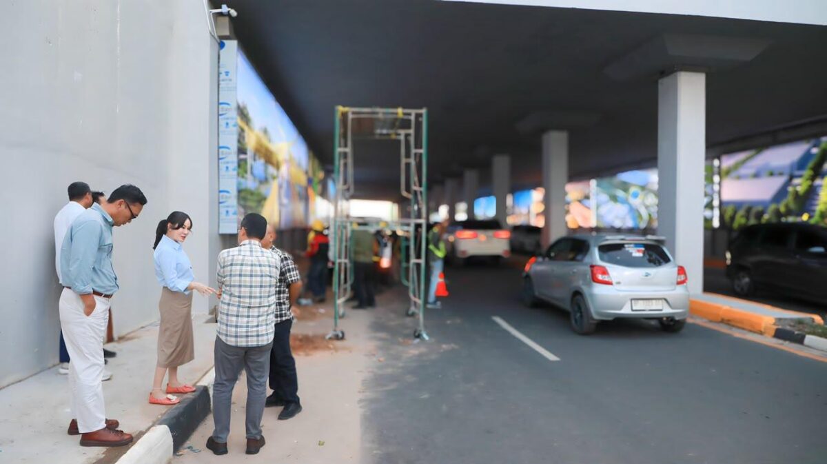Wakil Kepala BP Batam Li Caludia saat meninjau terowongan Pelita beberapa waktu lalu. Foto: Ist
