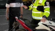 Petugas Satlantas Polresta Barelang sita motor knalpot brong. Foto:Istimewa