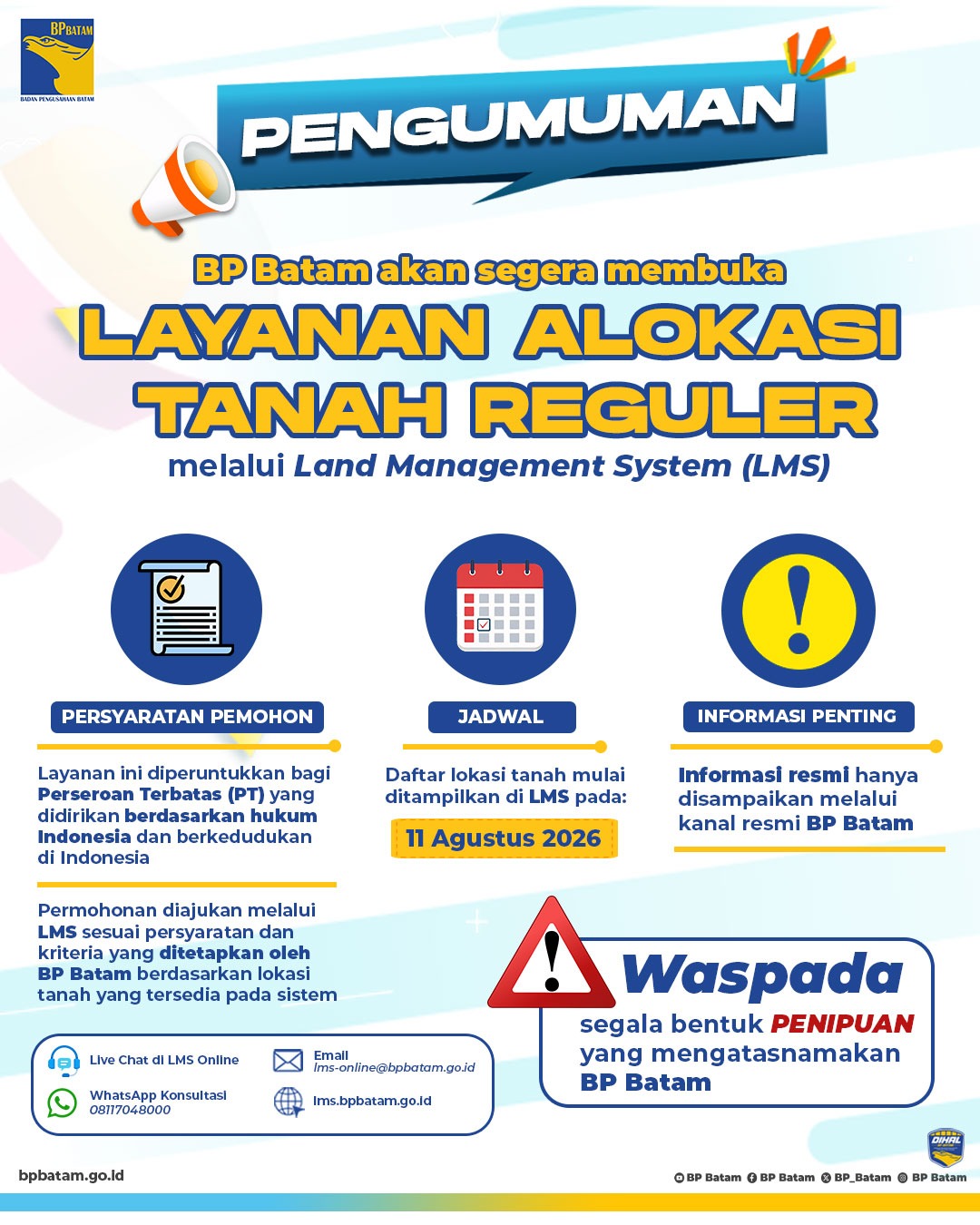 Layanan sistem alokasi tanah reguler. Foto:Flyr Humas BP Batam