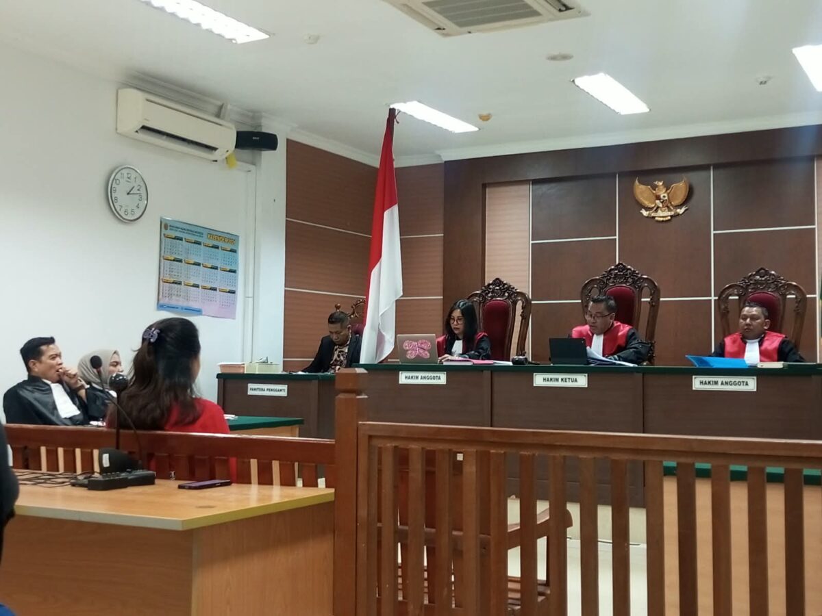 Terdakwa tengah menjalani proses putusan di PN Batam, Kamis (13/8/2026). Zel/matapedia