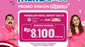 Flyer promo Bright Pertamina Patra Niaga Agustus 2026. Foto:Ist