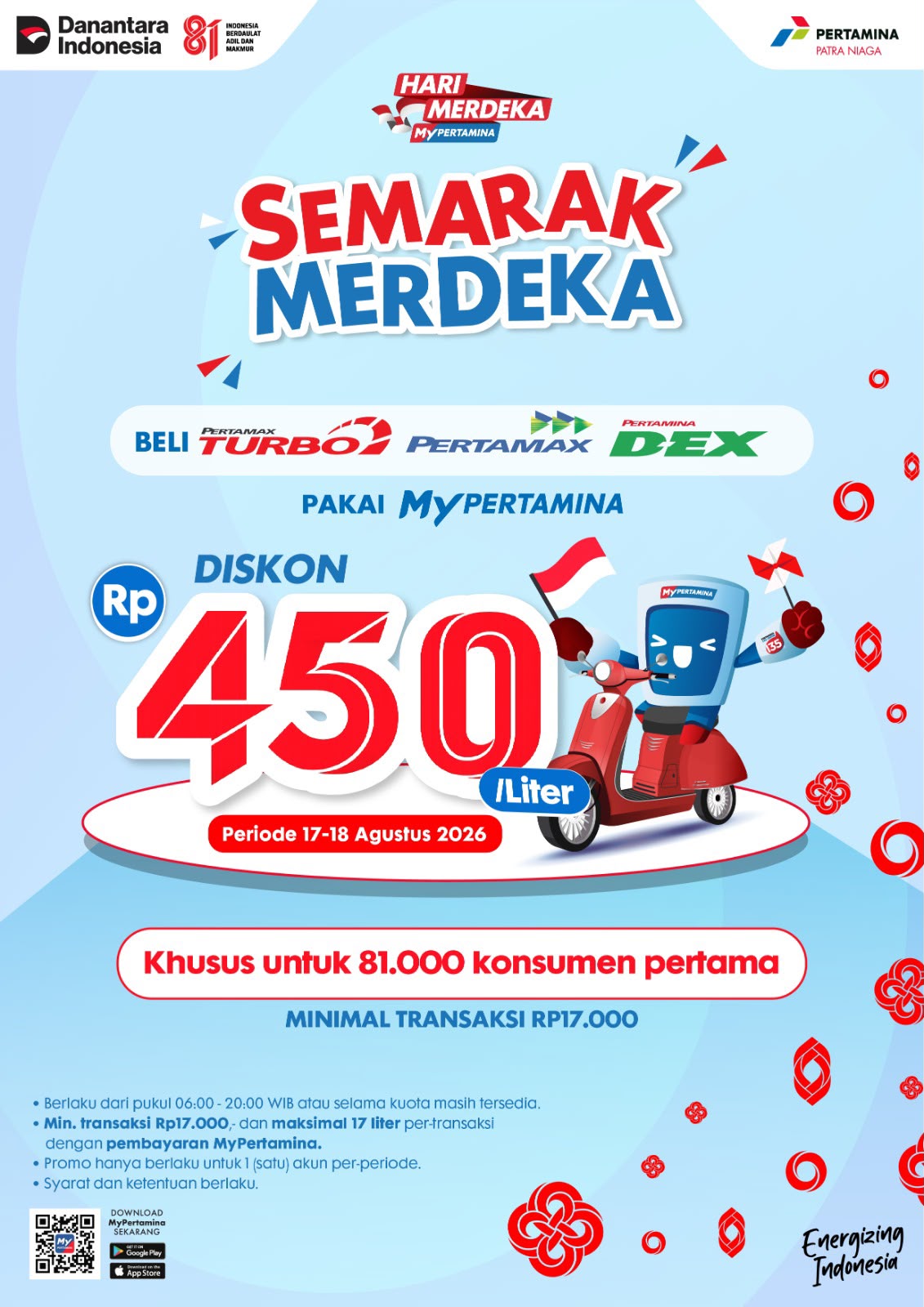 Promo menarik dari Pertamina HUT ke 81 RI. Foto:Ist