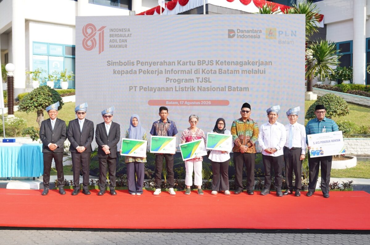 HUT ke 81 RI PLN Batam bayar BPJS Ketenagakerjaan untuk warga, Senin (17/8/2026). Foto:Istimewa