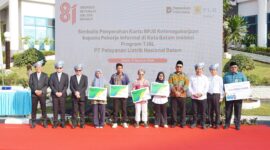 HUT ke 81 RI PLN Batam bayar BPJS Ketenagakerjaan untuk warga, Senin (17/8/2026). Foto:Istimewa