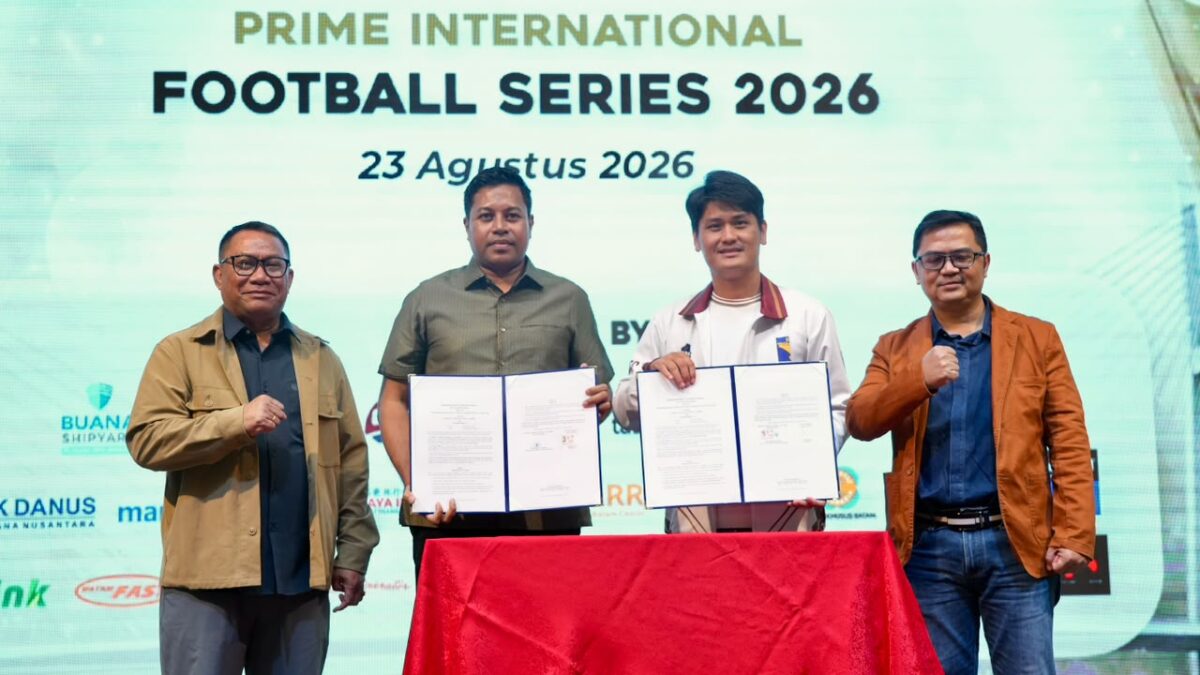 Badan Pengusahaan Batam (BP Batam) resmi menutup gelaran Batam Prime International Football Series 2026 lewat Gala Dinner meriah di Ballroom Pacific Hotel, Minggu (23/8/2026) malam. Foto:Istimewa