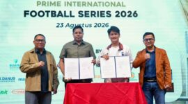 Badan Pengusahaan Batam (BP Batam) resmi menutup gelaran Batam Prime International Football Series 2026 lewat Gala Dinner meriah di Ballroom Pacific Hotel, Minggu (23/8/2026) malam. Foto:Istimewa
