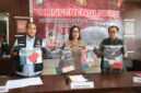 Dirreskrimum Polda Kepri Kombes Pol Ronni Bonic bersama Kabid Humas Polda Kepri Dr Nona dalam jumpa pers calon pekerja migran Indonesia, Kamis (27/8/2026). Foto:Ist