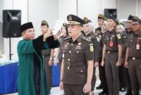 Kepala Seksi Tindak Pidana Umum (Kasipidum) Kejaksaan Negeri Batam Priyuda Adhytia Mukhtar saat pelantikan di Kejari Batam, Senin (31/8/2026). Foto:Istimewa